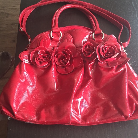 Big Buddha vibrant red rose bag