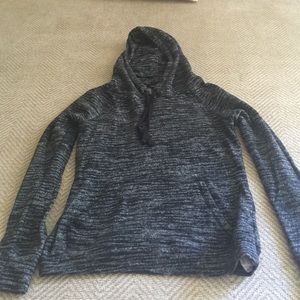 Black hooded sweater