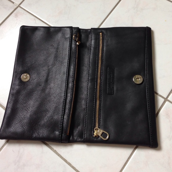 Genuine leather clutch ann Taylor