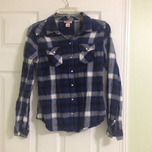 Blue flannel top