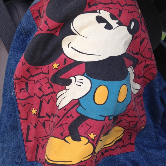 forever 21 mickey mouse denim jacket