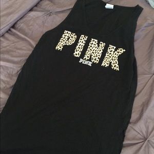 Pink by VS muscle tee.