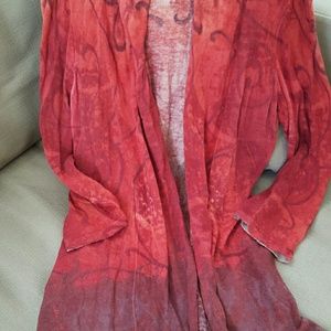 Chicos sz 1 lightweight open front sweater