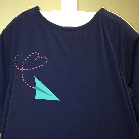 MICHAEL Michael Kors navy top - Picture 3 of 4