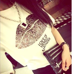 Love is merely madness white tee