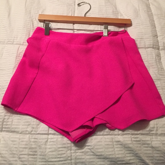 Hot pink triangle skirt/shorts bottom