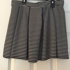 Striped circle skirt