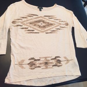 NWOT Ralph Lauren 3/4 length sleeve Aztec shirt