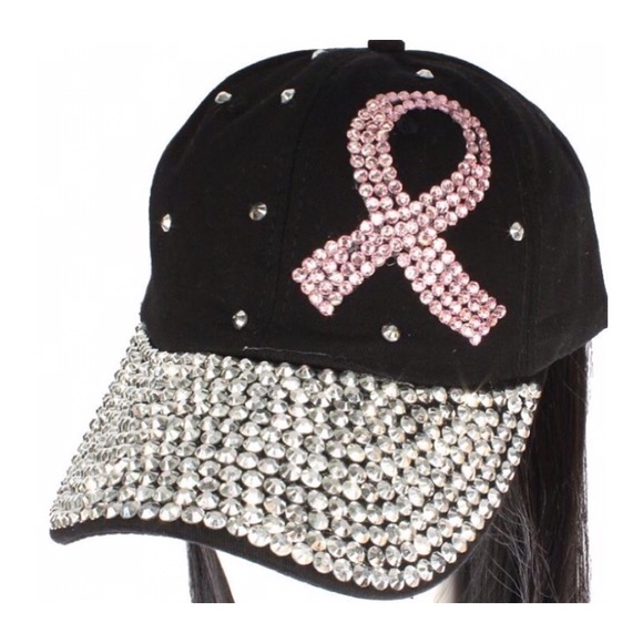 Breast Cancer Bedazzled Hat
