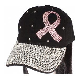 Breast Cancer Bedazzled Hat