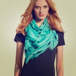 Green Flamingo Scarf