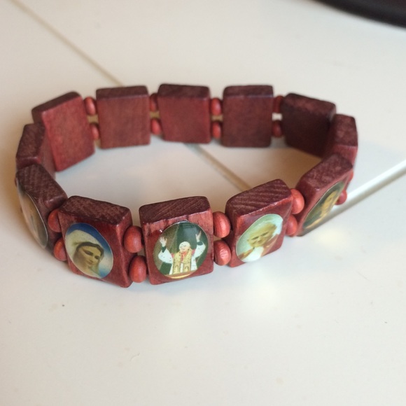 Wooden saints bracelet