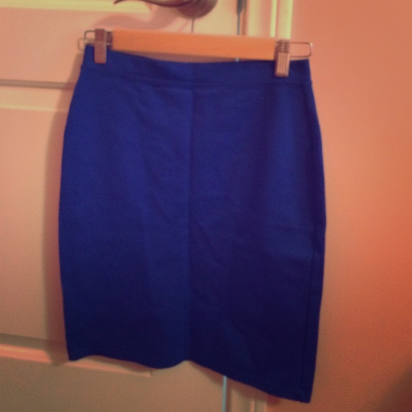 Royal blue pencil skirt