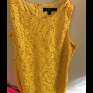 Yellow lace dress