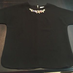 NWOT Black dressy beaded top size M
