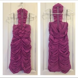 Pink Ruched Bebe Dress
