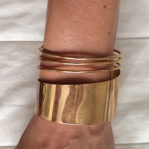 Gold cuff bracelet