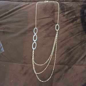 Silpada Silver long layered necklace