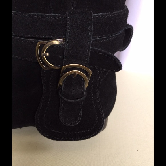 Dani Black over the knee calf suede boots - Picture 2 of 7