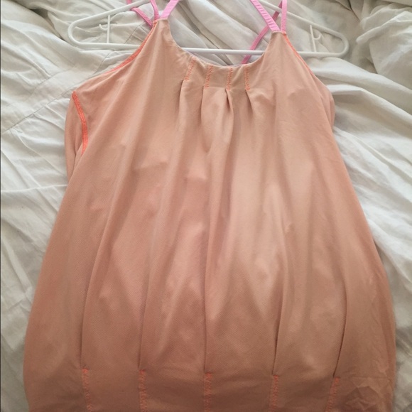 Lululemon Peach/pink cross back tank, size 4