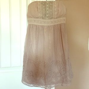 Strapless vintage inspired lace dress