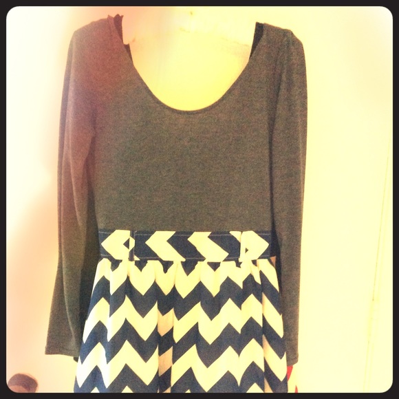 Two cute asymmetrical patterned dresses