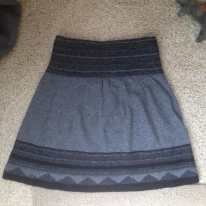 Gray & Black wool and cashmere sweater skirt