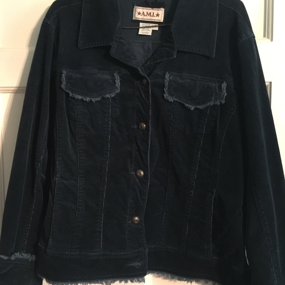 Teal colored corduroy jacket