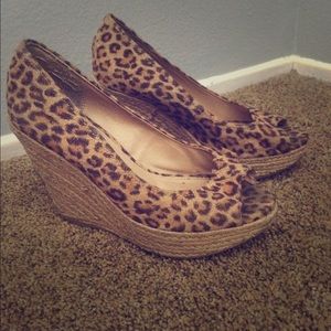 Cheetah Print Wedges