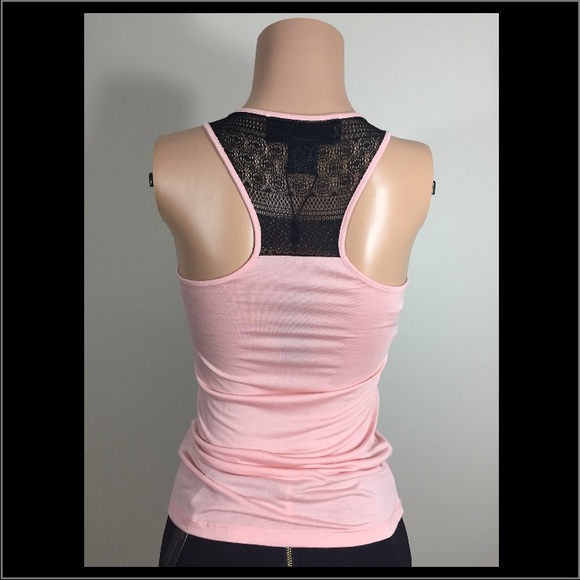 🆕😍 Kardashian Kollection Lace Back Tank Pink - Picture 3 of 3