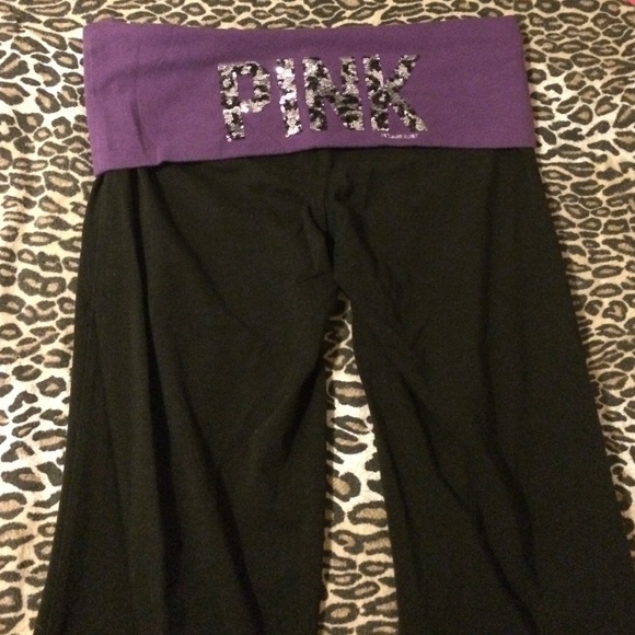 PINK Foldover Waist Yoga Legging