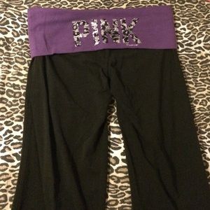 PINK Foldover Waist Yoga Legging