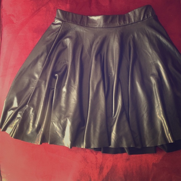 Faux Leather circle skirt