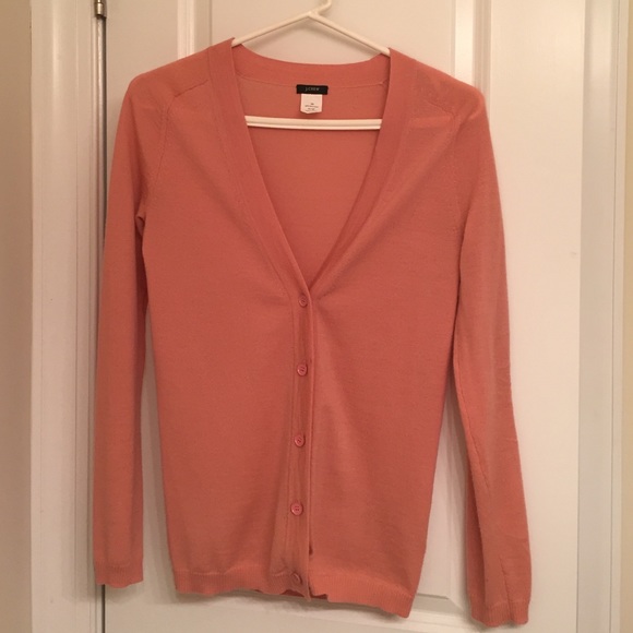 Jcrew pink merino wool cardigan XS