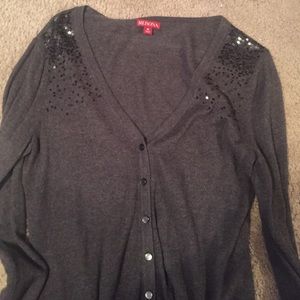 Gray sparkly sweater