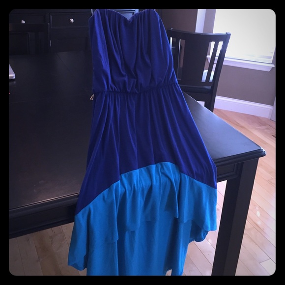 High/Low two-toned blue dress, Size L