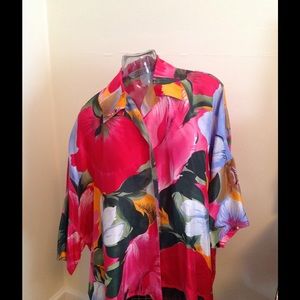 Vintage - Silk - Express Multi Color Blouse