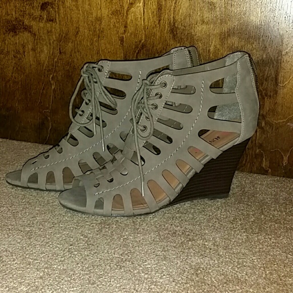 Worn once Taupe Cut Out Wedges