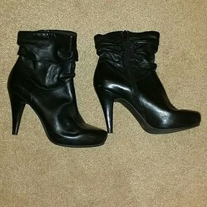 Black High Heel Ankle Boots