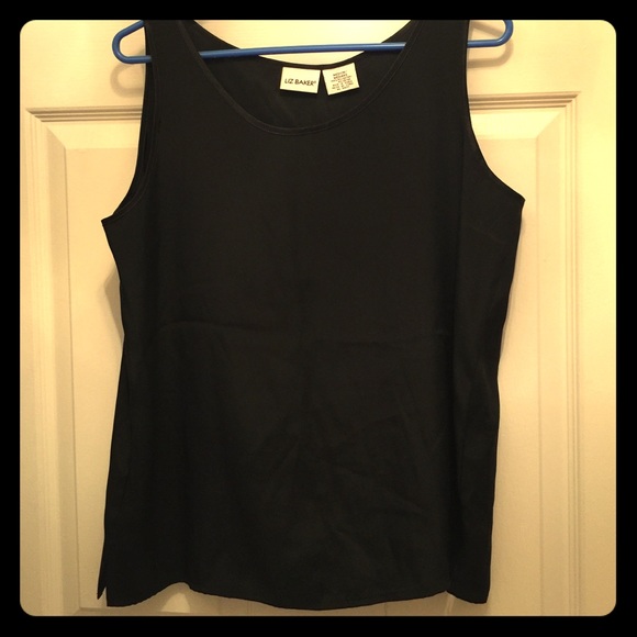 Black silky tank