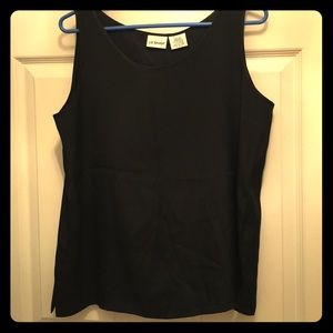 Black silky tank