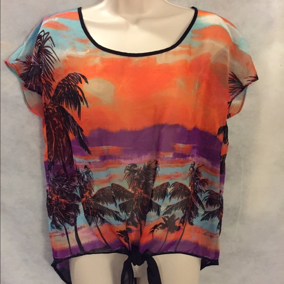 Sheer printed top