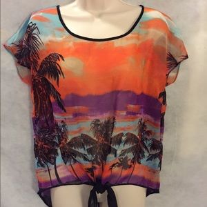 Sheer printed top