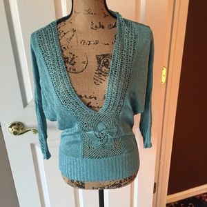 Rampage size small light blue sweater NWTS