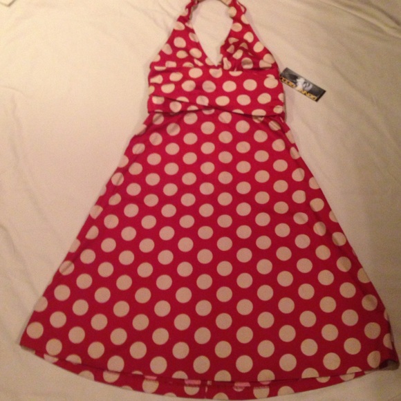 NWT Dark red/tan Donna Ricco dress