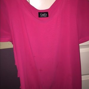 Hot pink short sleeve top