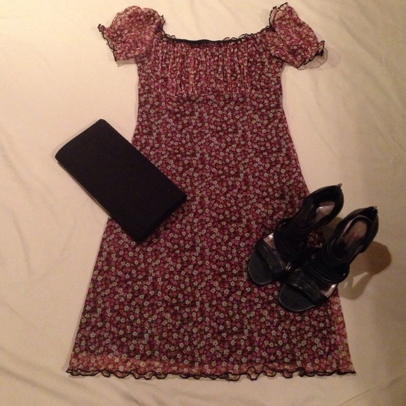 Floral form fitting elegant dress