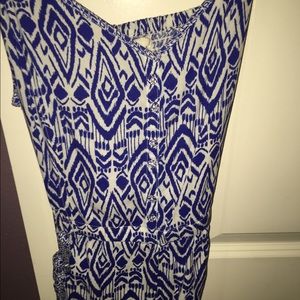 Blue & White Romper