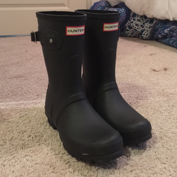 HUNTER RAIN BOOTS BLACK