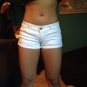 White Abercrombie shorts